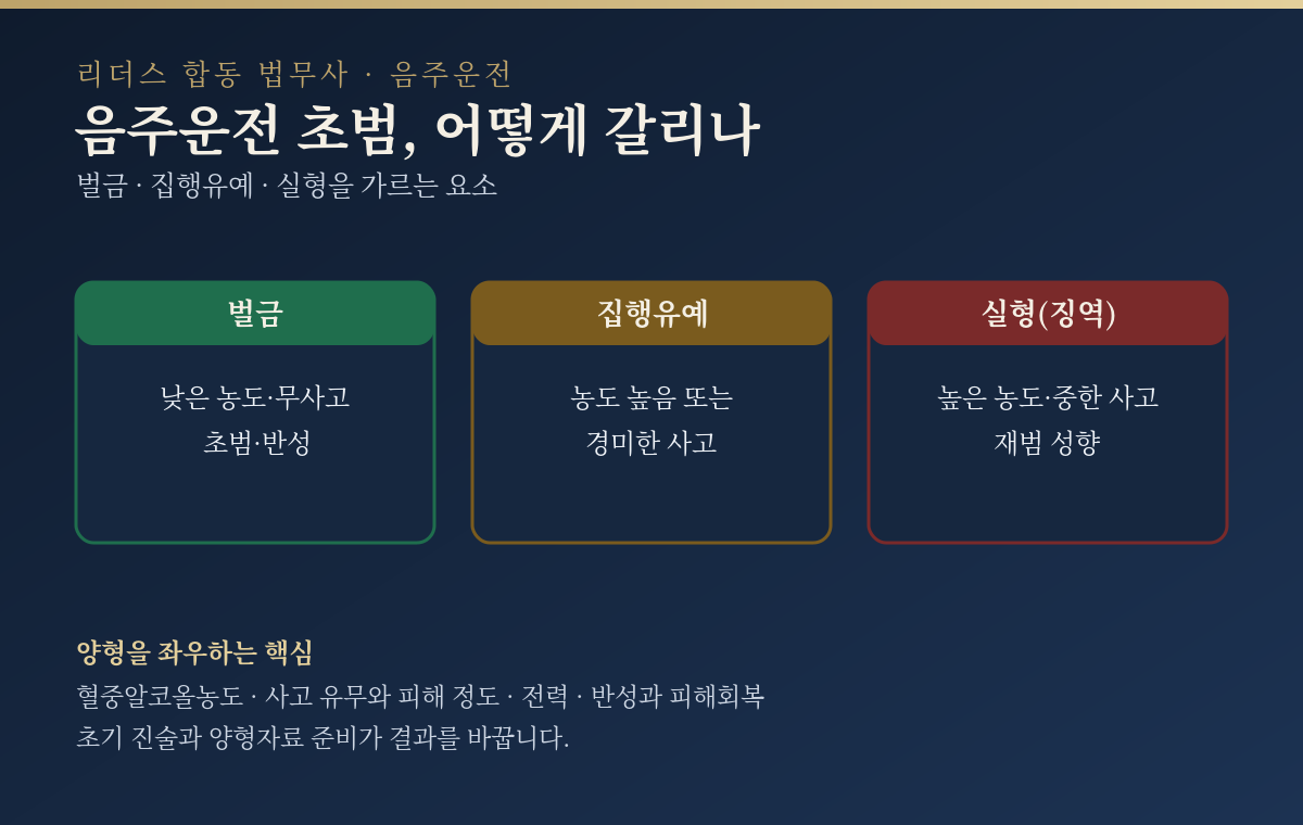 수원 음주운전 초범 벌금과 집행유예